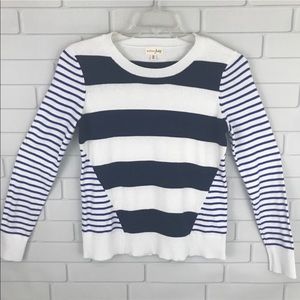Maison Jules Striped Crewneck Sweater